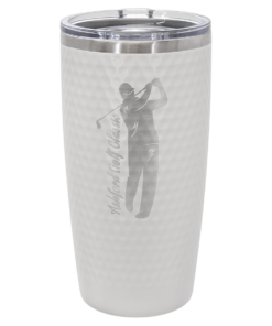 Polar Camel 20 oz. Golf Dimpled Insulated Tumbler w/Clear Slider Lid