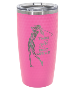 Alternative view of Polar Camel 20 oz. Golf Dimpled Insulated Tumbler w/Clear Slider Lid